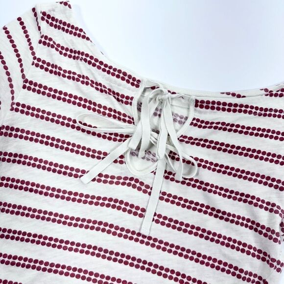 Anthropologie pilcro and the letterpress red print sht sleeve tee w/ tie back XS - Picture 6 of 11